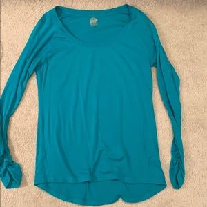 Turquoise CALIA athletic long sleeve